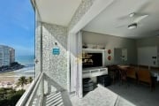 VISTA MAR - Apartamento na praia vista para o mar 3 dormitórios 1 suíte 1 vaga Pitangueiras Guarujá.