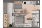 Apartamento com 1 dormitório à venda, 33 m² por R$ 451.757,27 - Mirandópolis - São Paulo/SP