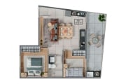 Apartamento com 1 dormitório à venda, 39 m² por R$ 267.000,00 - Tatuapé - São Paulo/SP