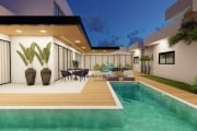 Linda Casa em Construção Condomínio Villagio do Engenho 4 suítes Salas Gourmet Piscina Deck seco 6 vagas Projeto Diferenciado Estuda parte em permuta