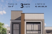 Sobrado 3Q - 115m² - Uberaba - Entrega fevereiro/25