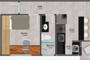 Apartamento com 2 dormitórios à venda, 54 m² por R$ 451.200,00 - Canto do Forte - Praia Grande/SP