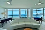 Apartamento reformado com vista mar à venda na Praia das Pitangueiras no Guarujá I Omega Imoveis