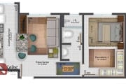 Apartamento com 1 dormitório à venda, 36 m² por R$ 199.000 - Santa Felicidade/Almirante Tamandaré/PR