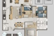 Apartamento para Venda em Barueri, Jardim Esperança, 3 dormitórios, 1 suíte, 3 banheiros, 2 vagas