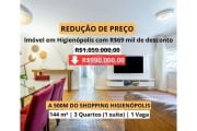 Venda Apto Reformado na  Av. Angélica, 896, 3 dormitórios, 1 suíte, lavabo, 144 m², com  lazer no prédio por R$990.000,00