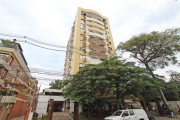 Apartamento de 3 dormitórios, sendo 1 suíte, semi mobiliado, orientação solar leste/norte, banheiro social, living 2 ambientes, cozinha americana e área de serviço, churrasqueira à gás na cozinha, and