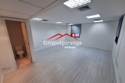 Sala comercial de 31,5 m², com depósito , banheiro, ar condicionado e 1 vaga