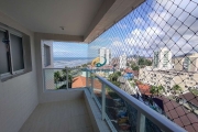 Apartamento em Mongaguá, bairro Vila Atlântica, mobiliado com 2 dormitórios sendo 1 suíte, vista para o mar, Residencial com lazer,  piscinas frente ao mar.