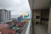 Apartamento em Mongaguá, bairro Vera Cruz, 2 dormitórios sendo 1 suíte, terraço gourmet com vista para o mar, 2 vagas garagem, Residencial frente ao mar e com lazer completo.