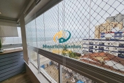 Apartamento em Mongaguá, bairro Vila São Paulo, mobiliado e decorado, com 2 dormitórios sendo 1 suíte, sacada envidraçada com vista para o mar, Residencial com lazer completo