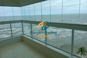 Apartamento em Mongaguá, bairro Vila Atlântica, 2 dormitórios sendo 1 suíte, sacada gourmet, vista para o mar, Residencial com lazer, piscinas.