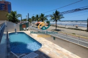 Apartamento em Mongaguá, bairro Jardim Marina, semi mobiliado com 1 dormitório e demais dependências, sacada com vista para o mar, Residencial frente ao mar com piscina!!