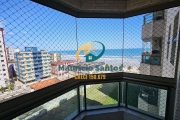 Apartamento em Mongaguá, bairro Centro, 1 suíte, banheiro social, sacada gourmet envidraçada, vista para o mar, Residencial com lazer completo, piscina aquecida.