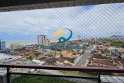 Apartamento em Mongaguá, bairro Jardim Samoa, mobiliado, com 1 dormitório, outro reversível e demais dependências, sacada com vista para o mar, Residencial com lazer, espaço Grill, excelente localizaç