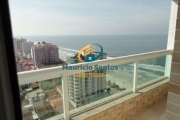 Apartamento em Mongaguá, bairro Vera Cruz, 2 dormitórios sendo 1 suíte, terraço gourmet com vista para o mar, 2 vagas garagem, Residencial frente ao mar e com lazer completo de alto padrão