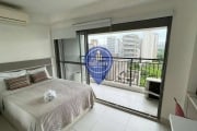 Studio de 25m² MOBILIADO à venda, Indianópolis, São Paulo, SP. com 1 Suíte, Sacada, Área verde e pe