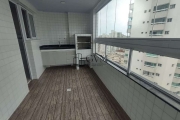 Apartamento com 2 dorms, varanda gourmet Caiçara, Praia Grande