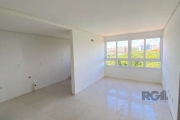 Apartamento novo para comprar com 53m² privativos, 1 Dormitório de ótimo tamanho com persianas em 2 folhas e excelente padrão de esquadrias nas janelas, living com piso porcelanato Portobello (90cm x 