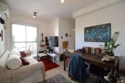 Excelente apartamento semi mobiliado de 2 dormitórios, suite americana,banheiro social, sala de estar e jantar com cozinha americana, sacada com churrasqueira, área de serviço conjugada, vaga para veí