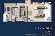 Apartamento com 3 dormitórios à venda, 117 m² por R$ 853.560 - Esplanada Independência - Taubaté/SP