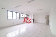 Sala comercial para locação, 46 m², 1 vaga, no Gonzaga, Santos SP.