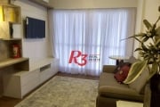 Apartamento com 1 dormitório para alugar, 59 m² por R$ 5.200,00/mês - Boqueirão - Santos/SP