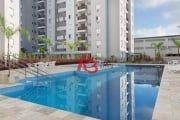 Apartamento com 3 dormitórios à venda, 64 m² por R$ 373.000,00 - Castelo - Santos/SP