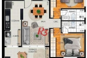 Apartamento à venda, 83 m² por R$ 1.090.212,62 - Embaré - Santos/SP