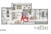 Apartamento com 2 dormitórios à venda, 96 m² por R$ 1.158.000,00 - Embaré - Santos/SP