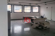 Sala comercial para locação no Centro de  Santos, ampla, 110 m², condição especial!!