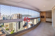 Apartamento, 204 m² - venda por R$ 3.300.000,00 ou aluguel por R$ 18.000,00/mês - Boqueirão - Santos/SP