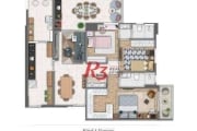 Apartamento à venda, 99 m² por R$ 2.600.000,00 - Gonzaga - Santos/SP