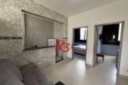 Apartamento com 2 dormitórios frente praia à venda, 55 m² por R$ 352.000 - Gonzaga - Santos/SP