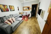 Apartamento com 1 dormitório para alugar, 42 m² por R$ 3.700,00/mês - Gonzaga - Santos/SP