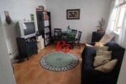 Amplo apartamento com 1 dormitório à venda, 67 m² - José Menino - Santos/SP