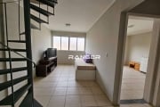 Apartamento Duplex, 2 dormitórios, 1 Vaga  R$ 3.316/mês - José Menino - Santos/SP