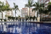 APARTAMENTO 02 DORMITÓRIOS | &lt;BR&gt;&lt;BR&gt;Apartamento com área privativa de 57,99 m², com 02 dormitórios sendo 01 suíte, semi mobiliado,  living com 02 ambientes, cozinha com churrasqueira e ár