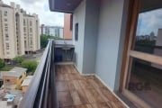 Vende no bairro Cidade Baixa, com garagem, lindo apartamento de 01 dormitório, mobiliado,  living 02 ambientes com sacada e churrasqueira,  cozinha americana sob medida, banheiro social. Vista panorâm