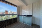 Apartamento 03 suites, lavabo, sacada gourmet com vista mar 02 vagas Canto do Forte PG