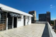 Raridade cobertura comercial ou residencial no centro&lt;BR&gt;Terraço integrado com vista incrível do pôr do sol&lt;BR&gt;5 salas amplas, sendo uma delas com uma lareira grande de pedras, espaço gour