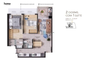 Apartamento com 2 dormitórios à venda, 70 m² por R$ 985.095,74 - Cacupé - Florianópolis/SC