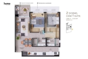 Apartamento com 2 dormitórios à venda, 71 m² por R$ 1.094.325,11 - Cacupé - Florianópolis/SC