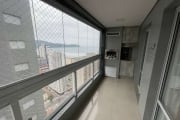 Apartamento com varanda gourmet vista mar á venda no Boqueirão na Praia Grande