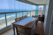 Apartamento frente mar com sacada gourmet e 3 suítes no bairro Guilhermina na Praia Grande