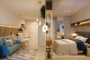 Apartamento com 01 quarto suíte e terraço no Portão