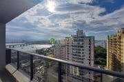 Sacada com vista mar e 1 vaga à venda no Centro de Florianópolis.