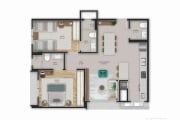 Centro | Apartamento 2 suítes + 1 vaga e hb