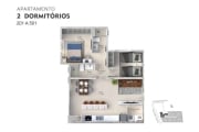 Trindade | Apartamento 2 dorms (1 suíte)