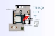 Studio de cobertura com terraço à venda na Trindade